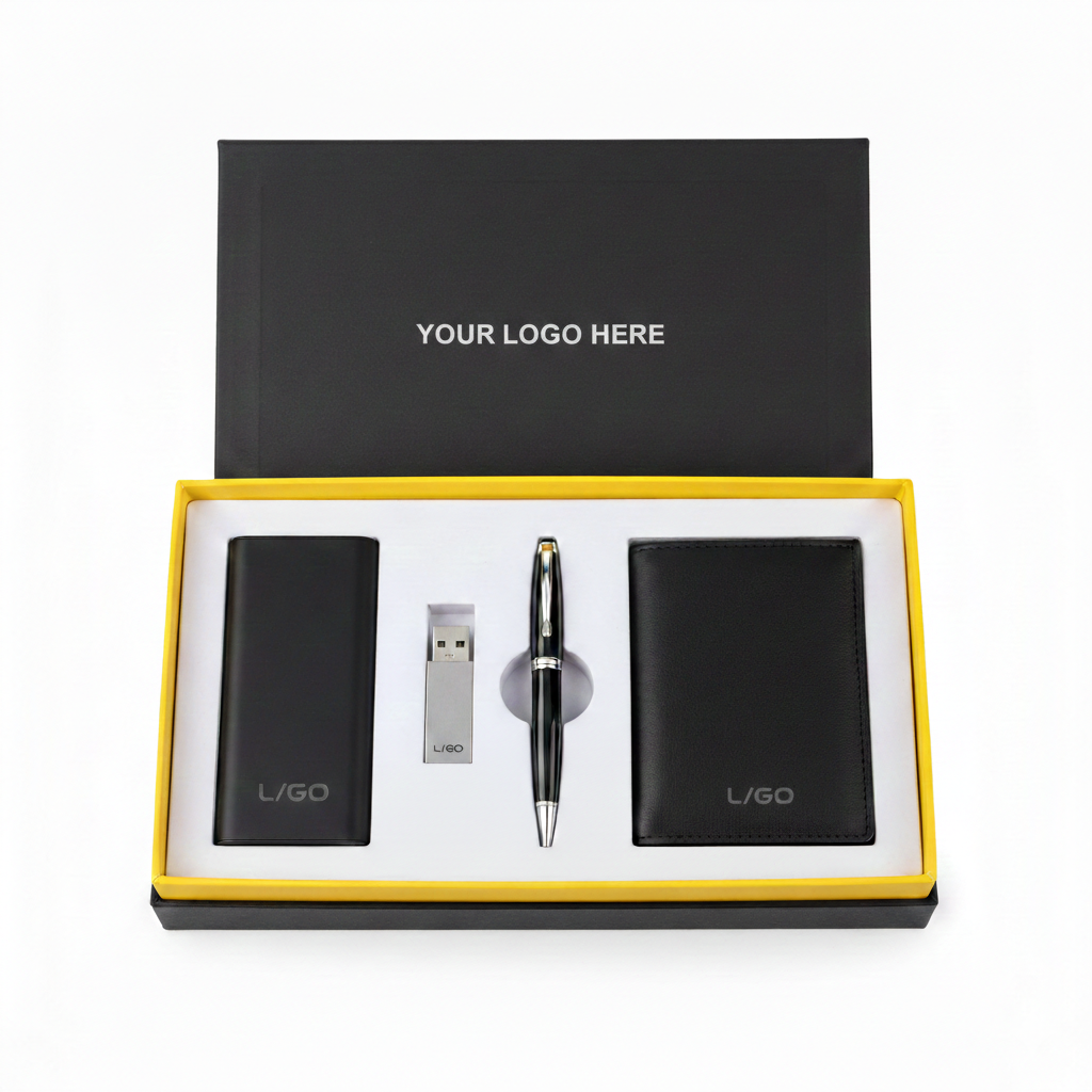branded 4 in 1 executive gift set (tech bundle)