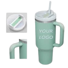 branded 40oz adventure insulated tumbler with handle