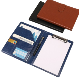 branded leather office folder (executive leather cover)
