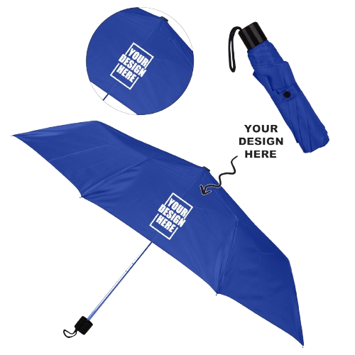 Printed 3-Fold Compact Umbrella - Image 6