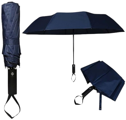 Printed 3-Fold Compact Umbrella - Image 4